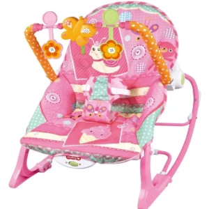 Silla mecedora vibradora musical iBaby Crece conmigo Rosado