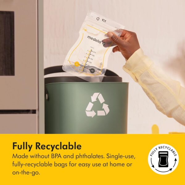 Medela Easy Pour – Pack de 100 bolsas de almacenamiento de leche materna (210 ml)