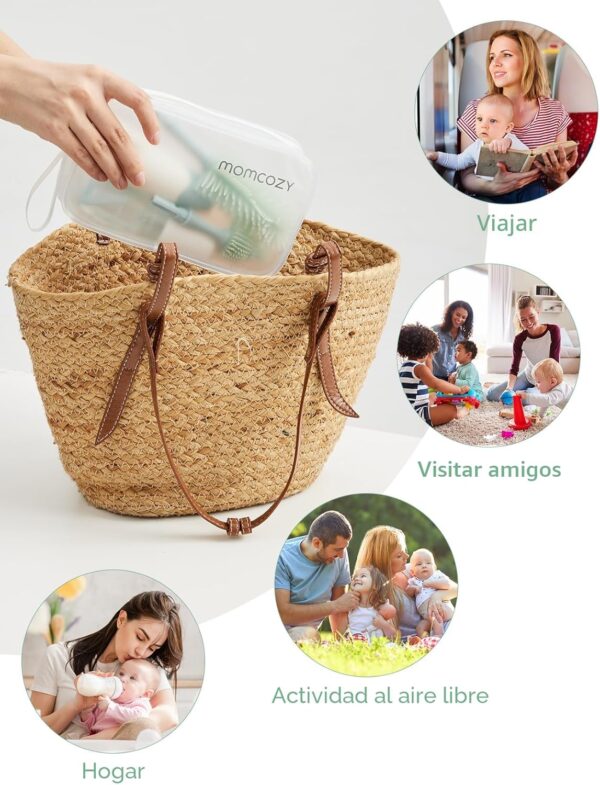 Momcozy Kit de Cepillos para Biberones - Precisa para Biberones, Tetinas y Extractores de Leche