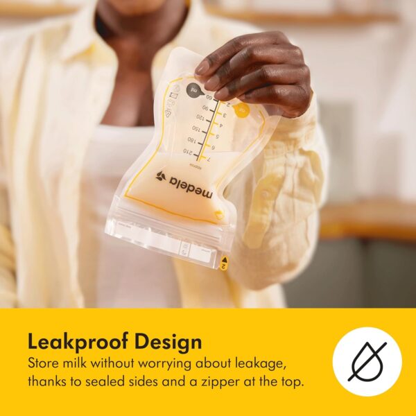 Medela Easy Pour – Pack de 100 bolsas de almacenamiento de leche materna (210 ml)